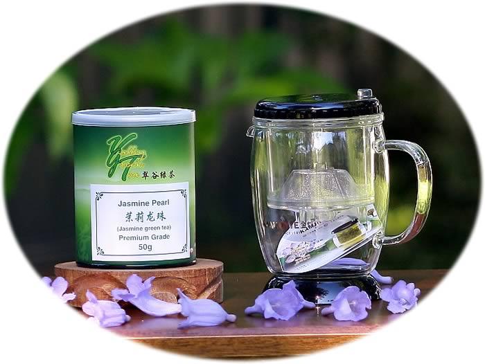 tea gift tea infuser and jasmine pearl tea